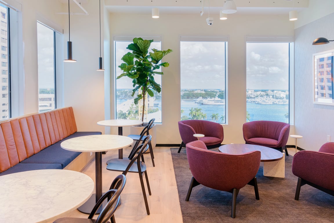 An interior shot of Industrious - West Palm Beach