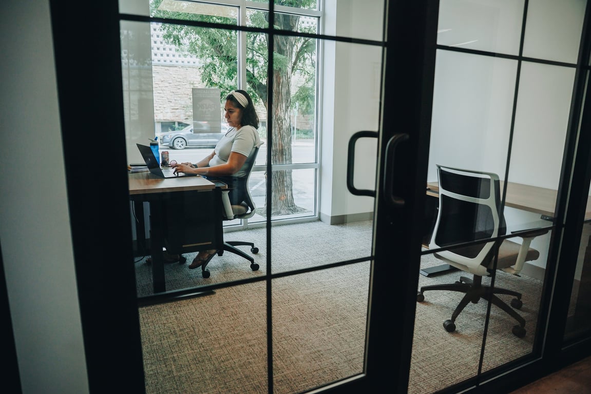 An interior shot of 1-2 Person Private Office