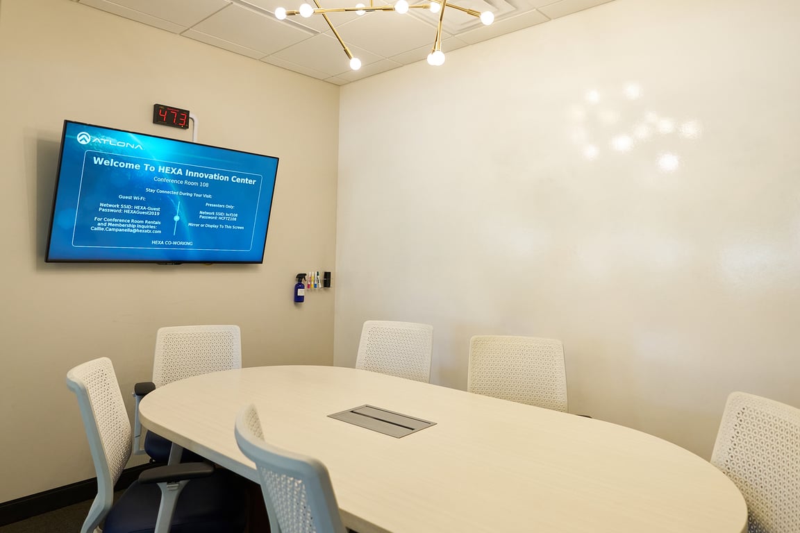An interior shot of Conference Room #108