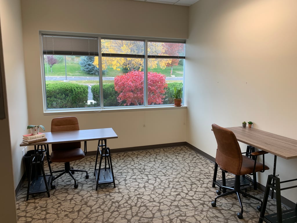 An interior shot of Medium Office 2 or 3 Desks