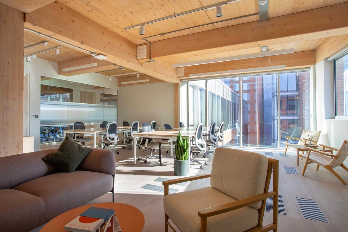 An interior shot of Techspace - Goswell Road