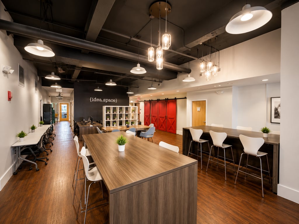 An interior shot of Idea Space Boston