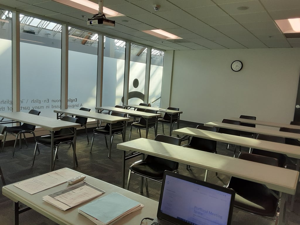 An interior shot of Room 8