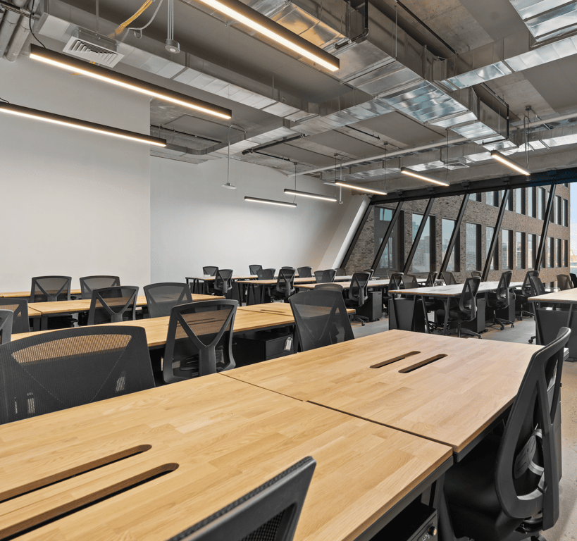An interior shot of Suite 3: Upscale Industrial Space for Off-Sites & Events