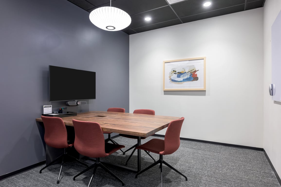 An interior shot of Huddle Room 3-D