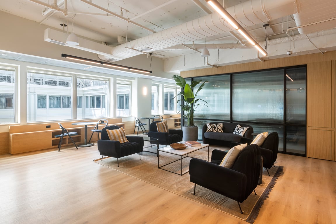 An interior shot of Industrious - The Homer Building