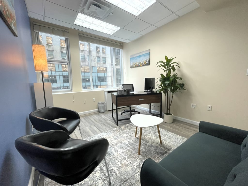 An interior shot of Windowed Therapy Day Office