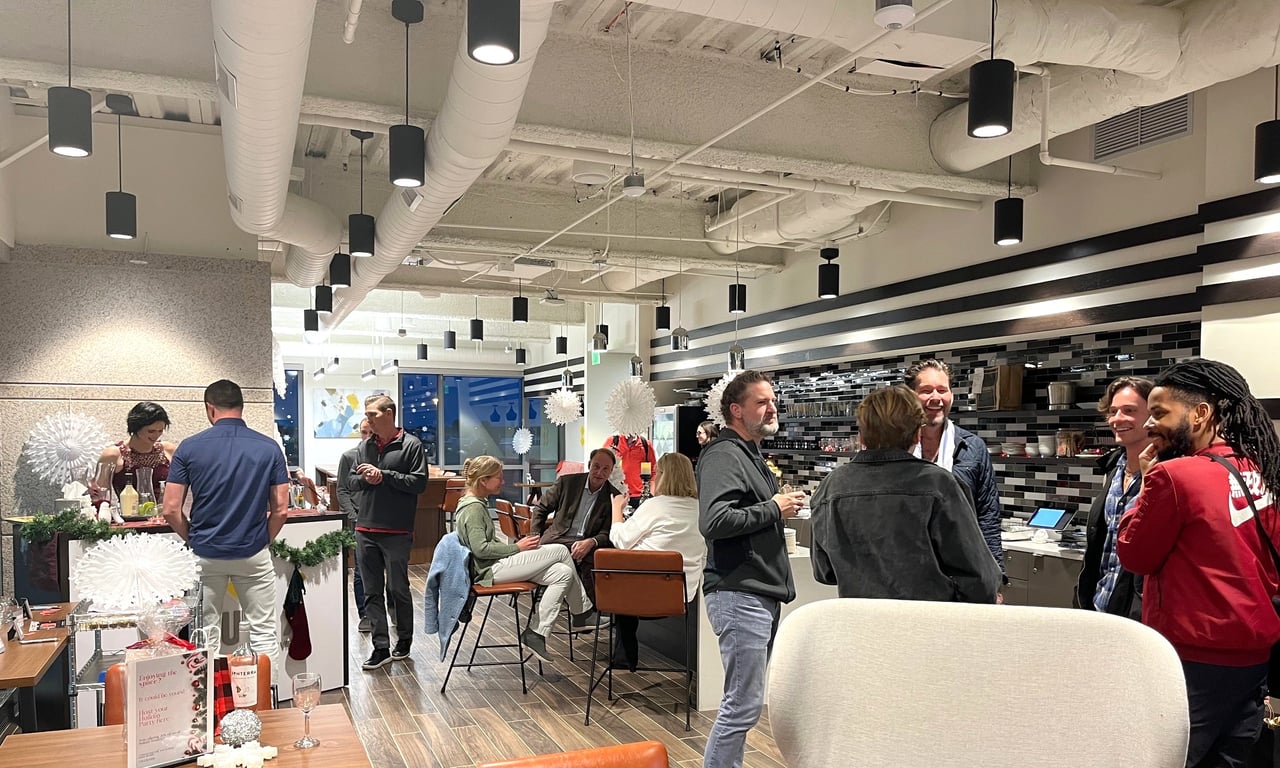 An interior shot of Venture X Lounge