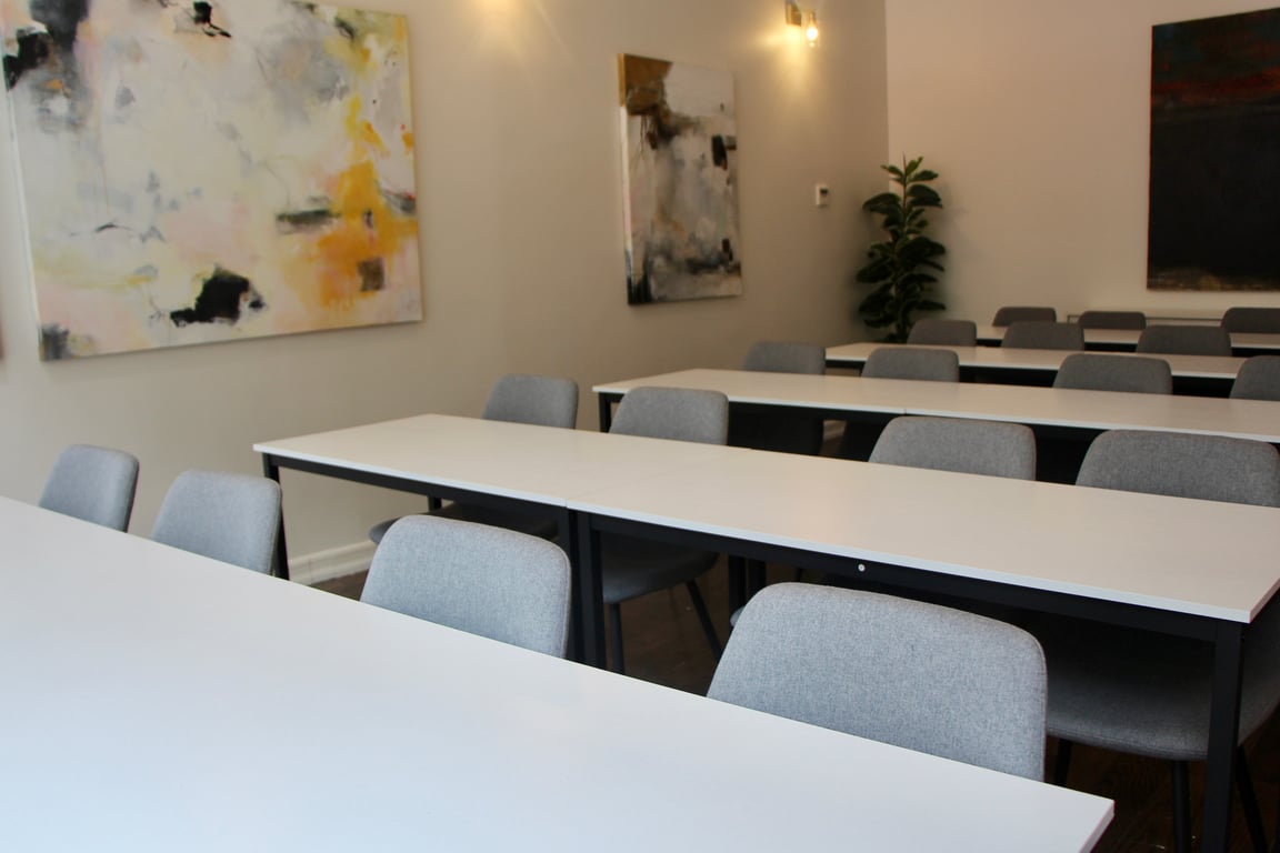 An interior shot of Classroom (Large Boardroom)