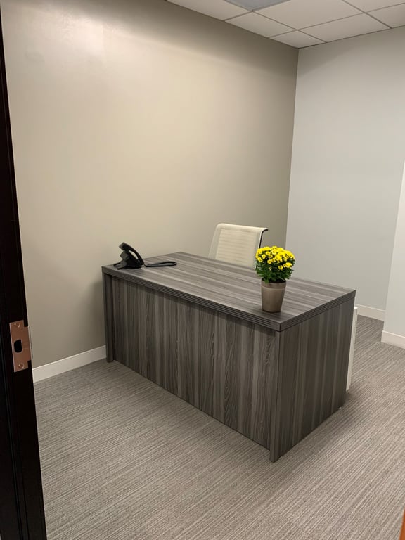An interior shot of 2 Person Private Interior Office