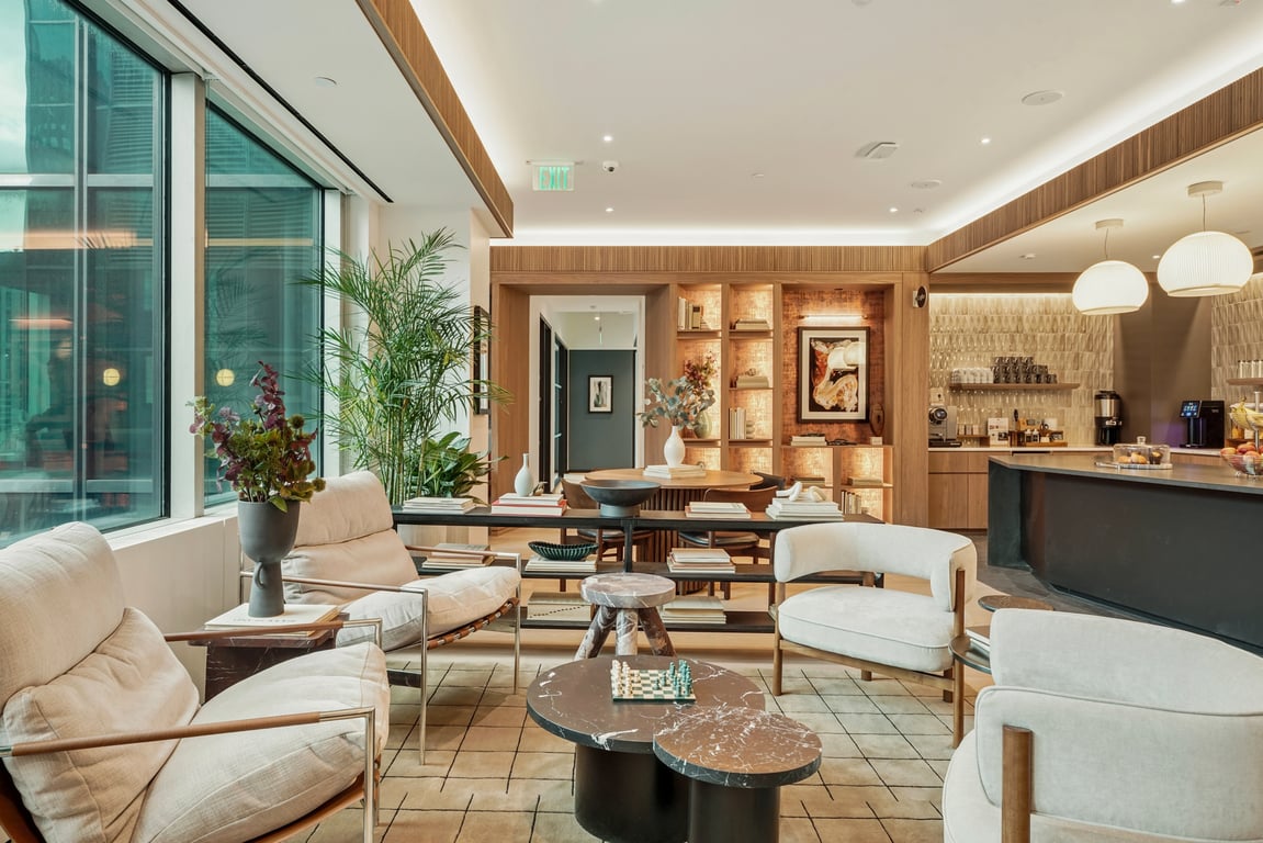 An interior shot of Industrious - Tower 49® by Industrious