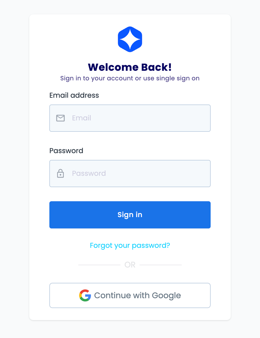 Clicking 'Forgot password' from the platform login page