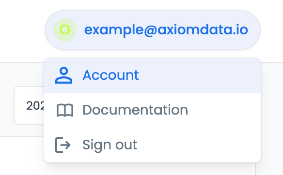 Clicking the profile icon and then 'Settings'