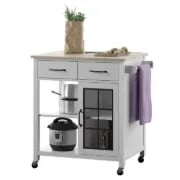 Plippi Wood Rolling Kitchen Cart