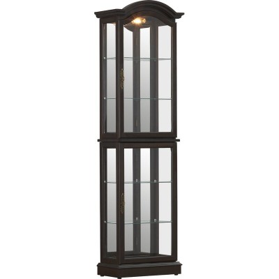 Ping Display Cabinet with Lighting – Natural Wood