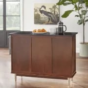 Classy Kitchen Island Table with Storage Cabinets - Natural Wood