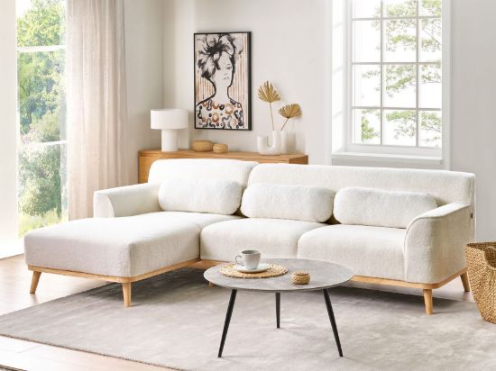Picture of Milano L-Shaped Sectional – Natural Wood
