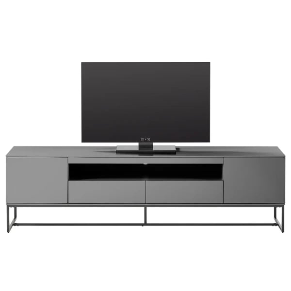 Picture of ‏Miro – Matte Grey Natural Wood TV unit with Metal Base