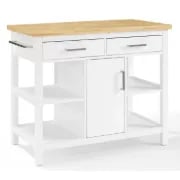 Flury Small Kitchen Island with storage