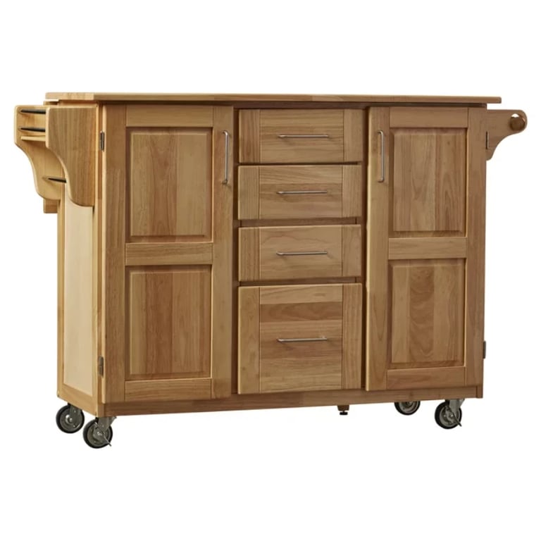 Wobbi Wooden Rolling Kitchen Island