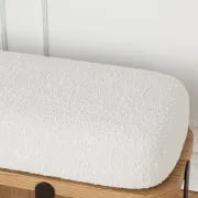 Orin – Elegant Modern Bench – Natural Wood with Metal Legs