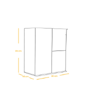 Oalen Coffee Cabinet – Natural Wood & Lime Accent