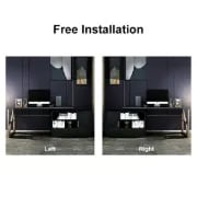 صورة ڤيرسو – مكتب كمبيوتر خشب طبيعي على شكل L مع وحدة جانبية