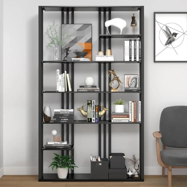 Montréal Display Shelf – Black Metal Frame with Open Design.