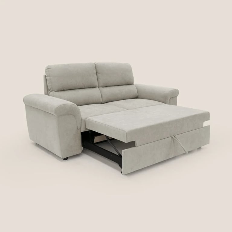 Picture of Minerva Pillow-Back Sofa – Soft Beige Comfort with Rolled Arm Design