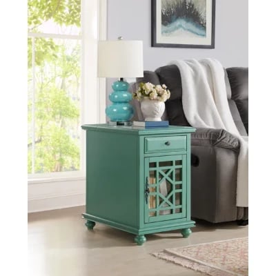 Picture of Ahmara Side table natural wood with storage