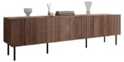 Picture of Solaro – Slatted Wood TV Stand with Metal Legs