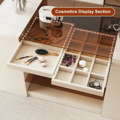 صورة لُونارا – خزانة تخزين من خشب الجوز الطبيعي بـ 3 أدراج