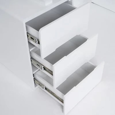 Picture of Mular – Natural Wood Desk with Multi-Drawer Storage & Movable Cabinet