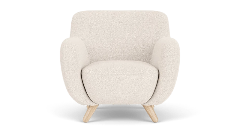 صورة كرسي لوڤيا المُدمج – خشب طبيعي بانحناءات ناعمة