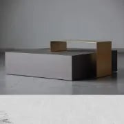 Axis Modern Coffee Table – Natural Wood & Metal