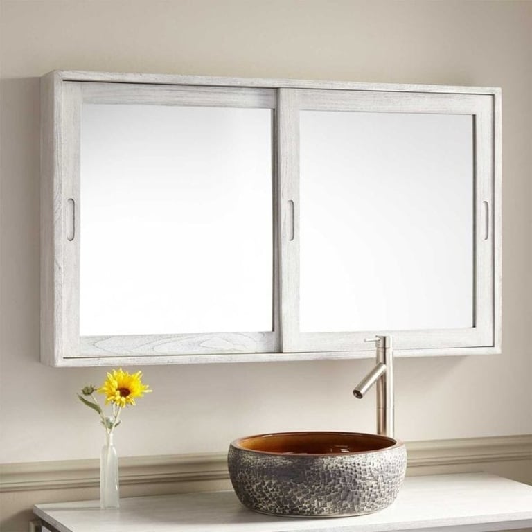 مرايات حمام باشون بوحدة تخزين  رصاصي