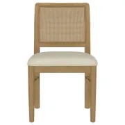 Selora Round Dining Set – Natural Wood with Gold Accents