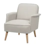 Picture of Mavely Foldable Lounge Chair – Natural Wood Base with Modern Comfort