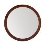 Amane Round Solid Wood Wall Mirror