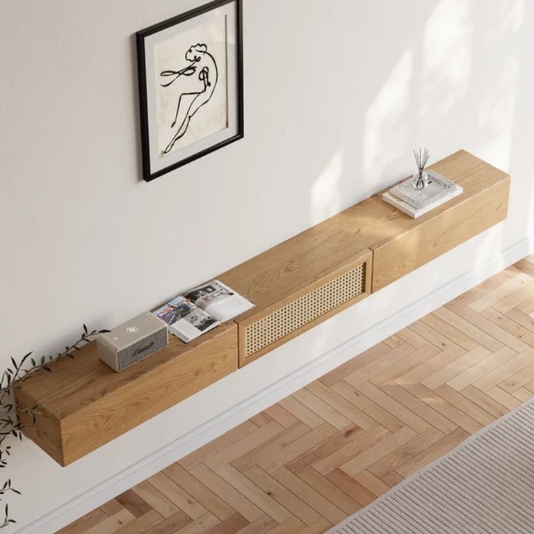 صورة اچاري حامل للتليفزيون رتان مع خشب