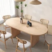 Picture of Wooden Dining Table with a Modern Design and Classic Touches - Kiabi