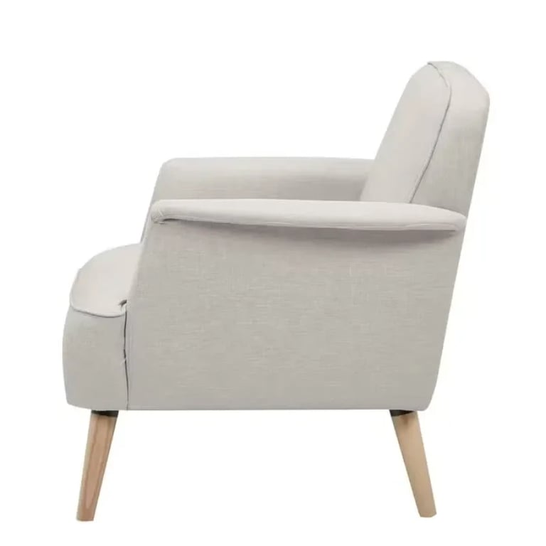 Picture of Mavely Foldable Lounge Chair – Natural Wood Base with Modern Comfort