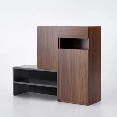 Fero Gray Corner Shoe Storage