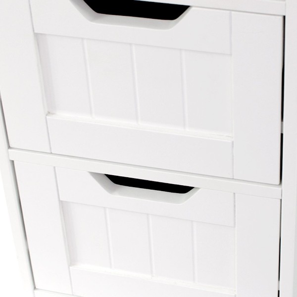 Almira – Slim Natural Wood Storage Cabinet with 4 Drawers
