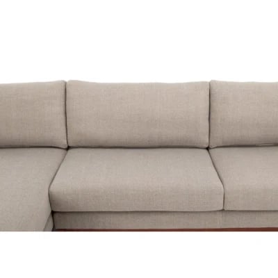 صورة كنبة تيدي على شكل حرف الـ – خشب طبيعي