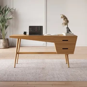 Picture of Sereni – Natural Wood Desk with 2 Drawers