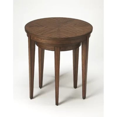 صورة طاولات جانبية خشب طبيعي أوروفينو - قطعتين