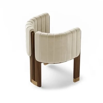 Picture of Arlin Modern Accent Chair – Natural Wood  & Steel Accents