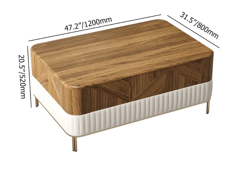 Clairvaux – TV Unit, Coffee Table & Side Table Set in Natural Wood