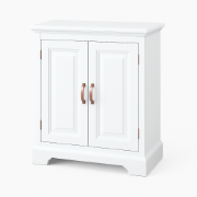 صورة إلوريا – خزانة أرضية للحمام من الخشب الطبيعي مع 3 رفوف